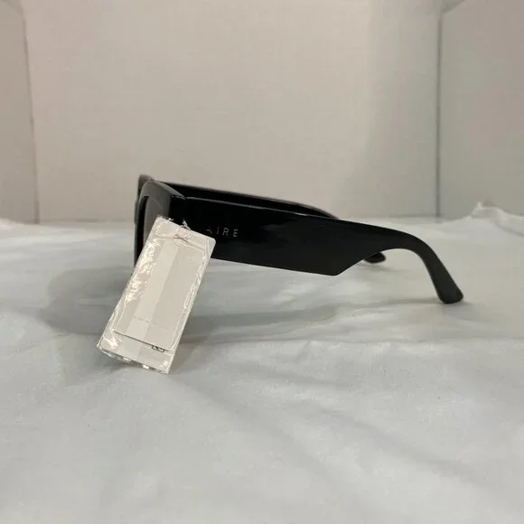 Aire Haedus Oversized Square Cat-Eye Sunglasses Black Smoke Mono NWT - Picture 11 of 15
